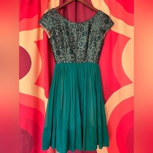 Vintage Green and Gold dress Jon McCauley